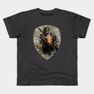 Beautiful Gordon Setter with Woodcock Kids T-Shirt